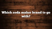 Which soda maker brand to go with?